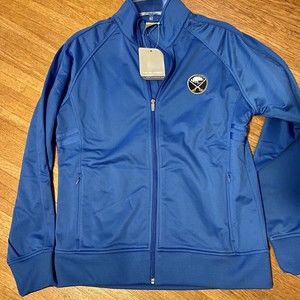 Womens Buffalo Sabres Level Wear Blue Performance Full Zip Track Jacket L
